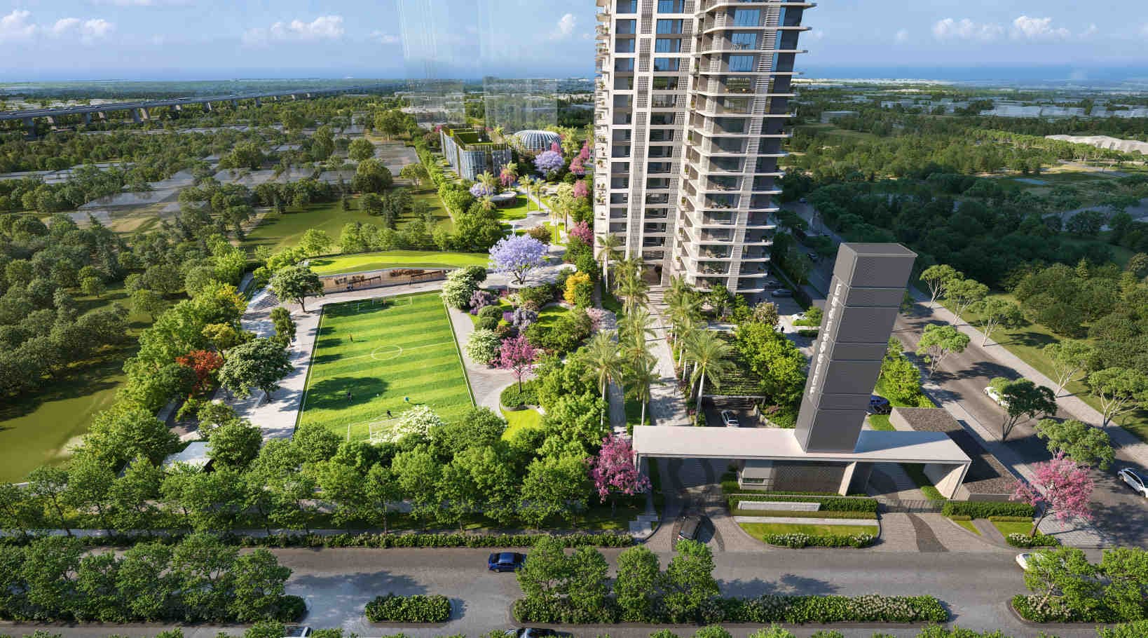 Indiabulls Estate & Club aerial view